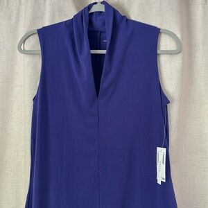 Sleeveless Navy Top